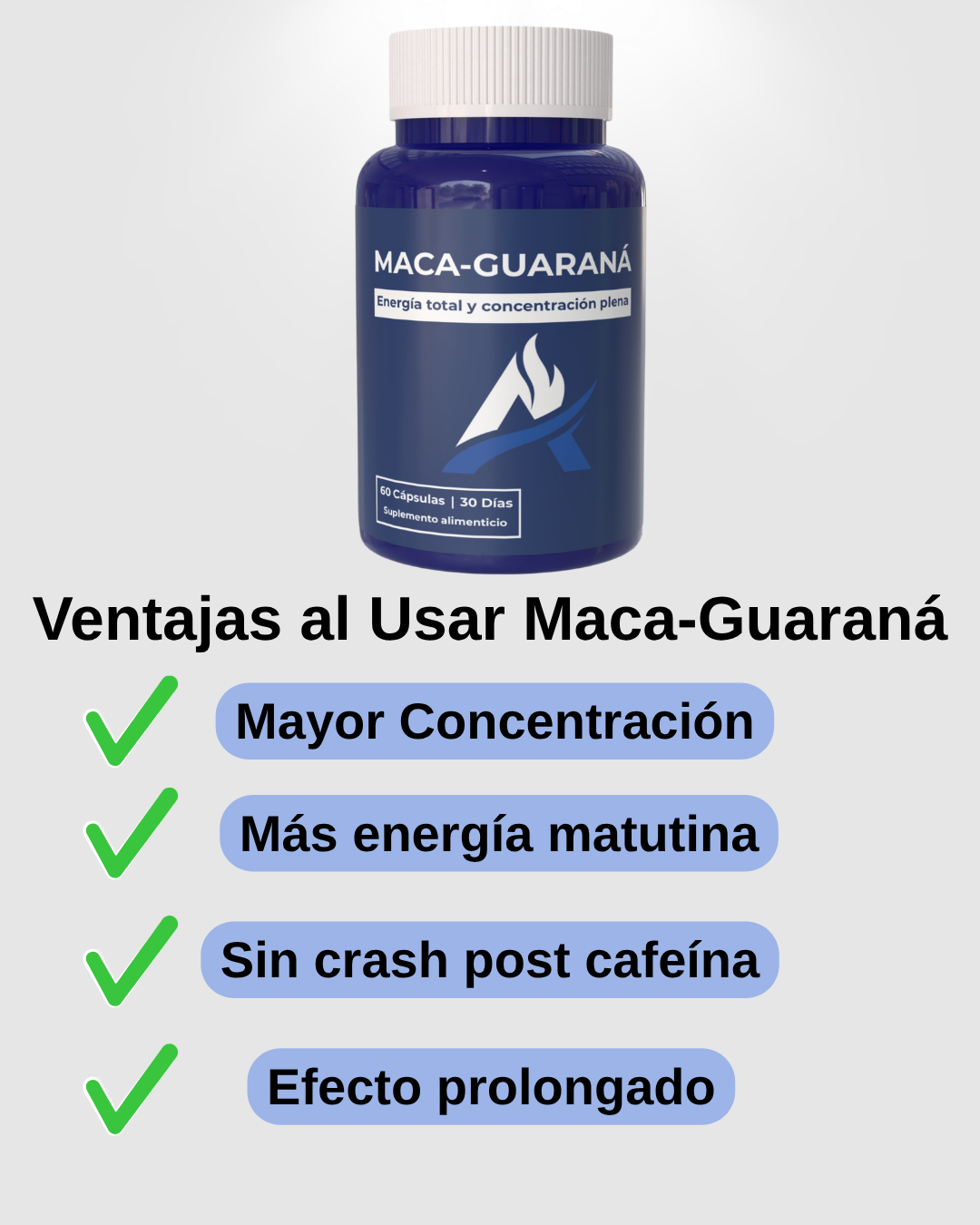 MACA-GUARANÁ 60 CÁPSULAS NEW PACKAGE.