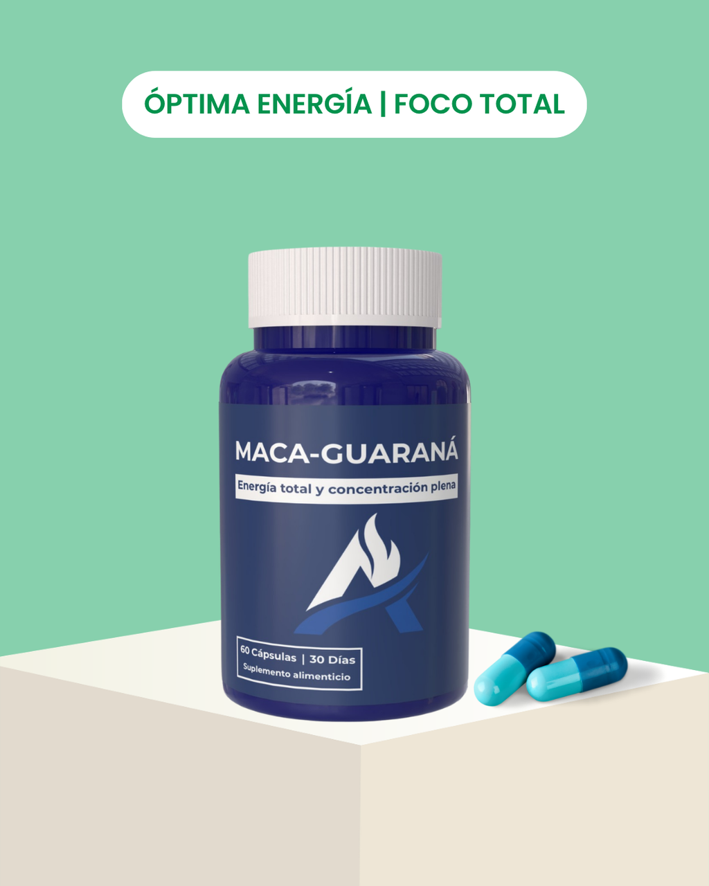 MACA-GUARANÁ 60 CÁPSULAS NEW PACKAGE.